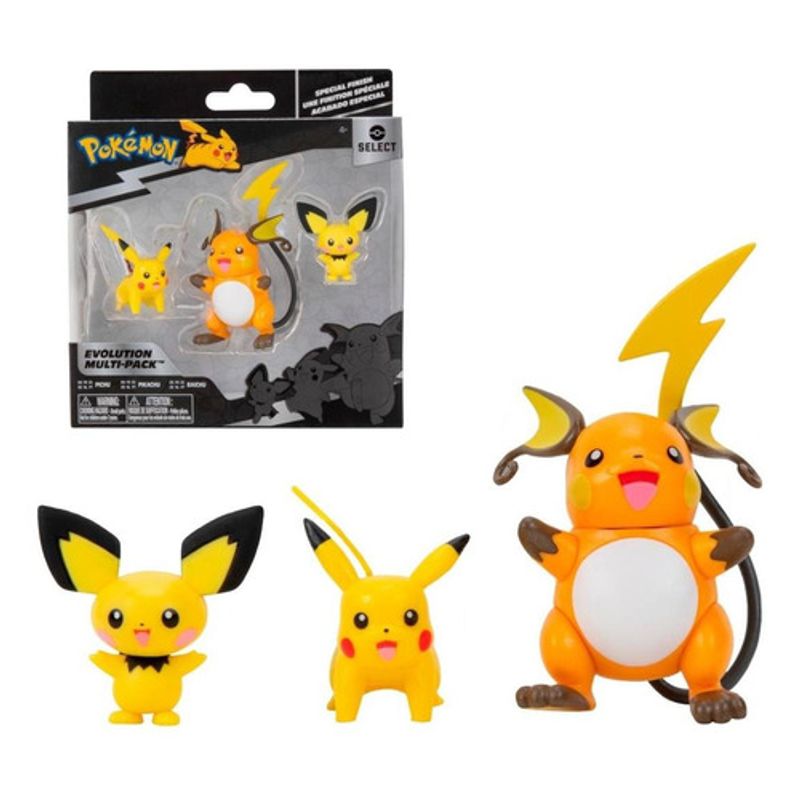 POKEMON - Pack Figuras Evolucion De 5 A 8 Cms Pokemon - Pichu - Pikach
