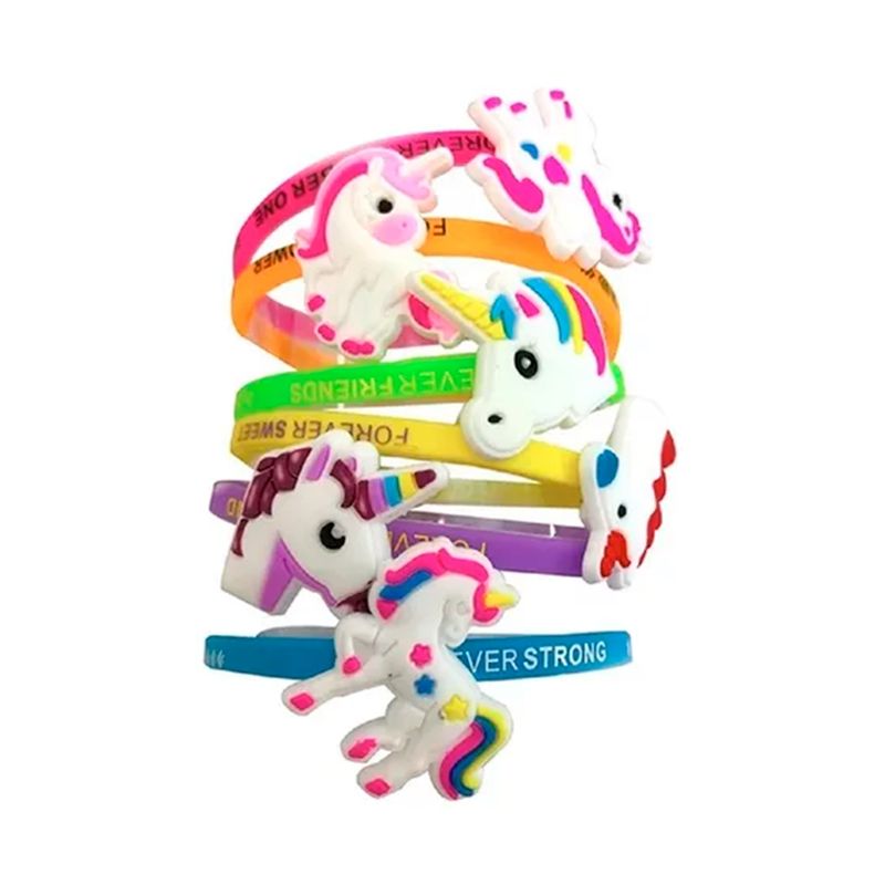 GENERICO - Set 12 Pulsera Unicornio Para Cumpleaños