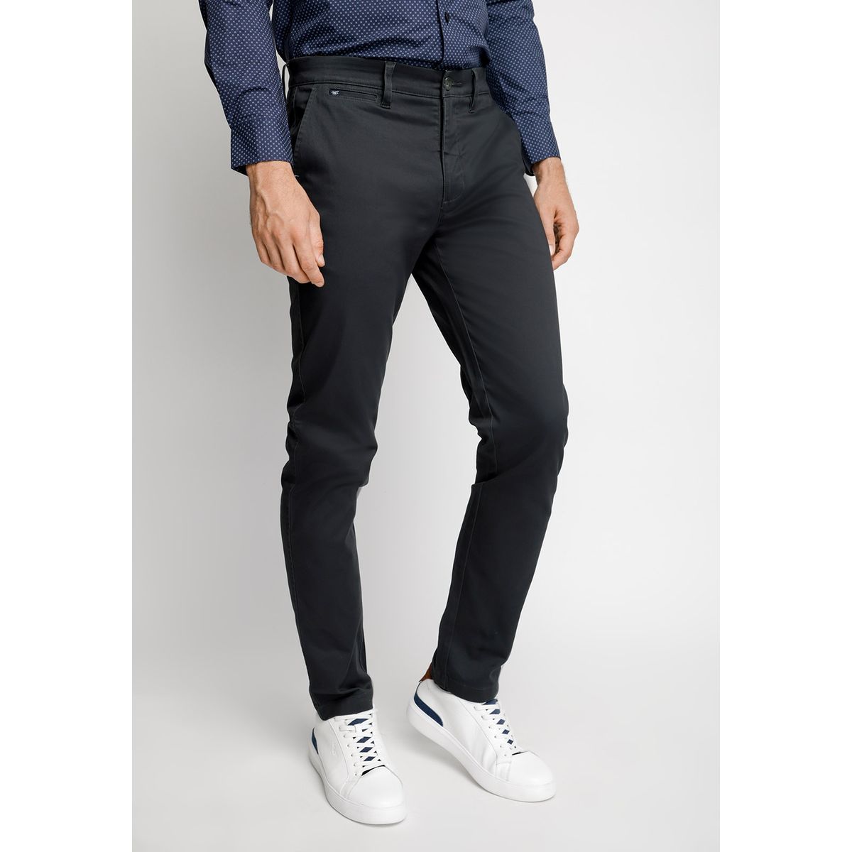 FEROUCH - Pantalón Twill Sin Pliegues Slim L/33 Gris Ferouch