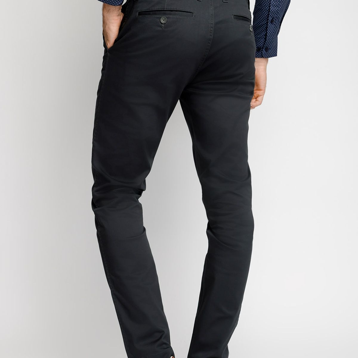 FEROUCH - Pantalón Twill Sin Pliegues Slim L/33 Gris Ferouch