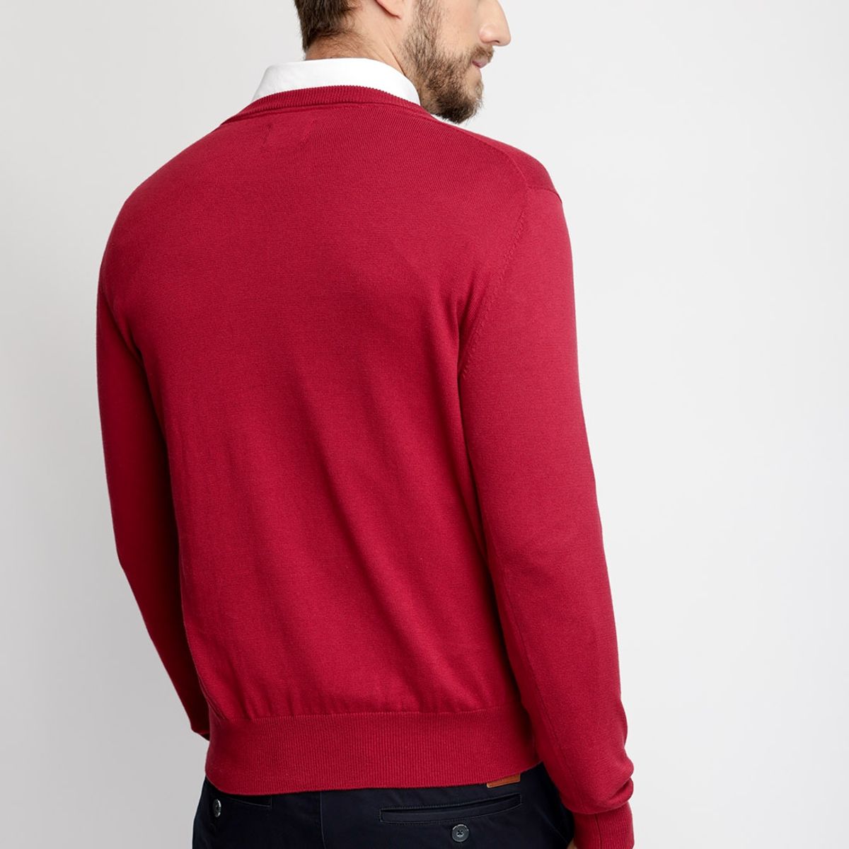 FEROUCH - Sweater Smart Casual Rojo Ferouch