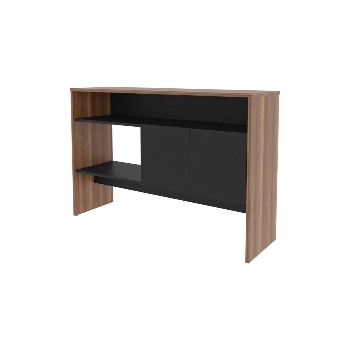 FMFURNITURE - Arrimo 2 Puertas 80X120X35 Cm Fm-002C - Cafe Claro / Negro