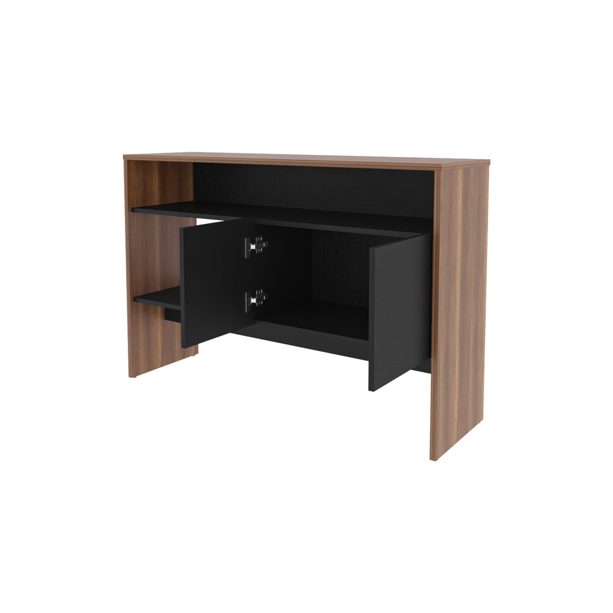 FMFURNITURE - Arrimo 2 Puertas 80X120X35 Cm Fm-002C - Cafe Claro / Negro