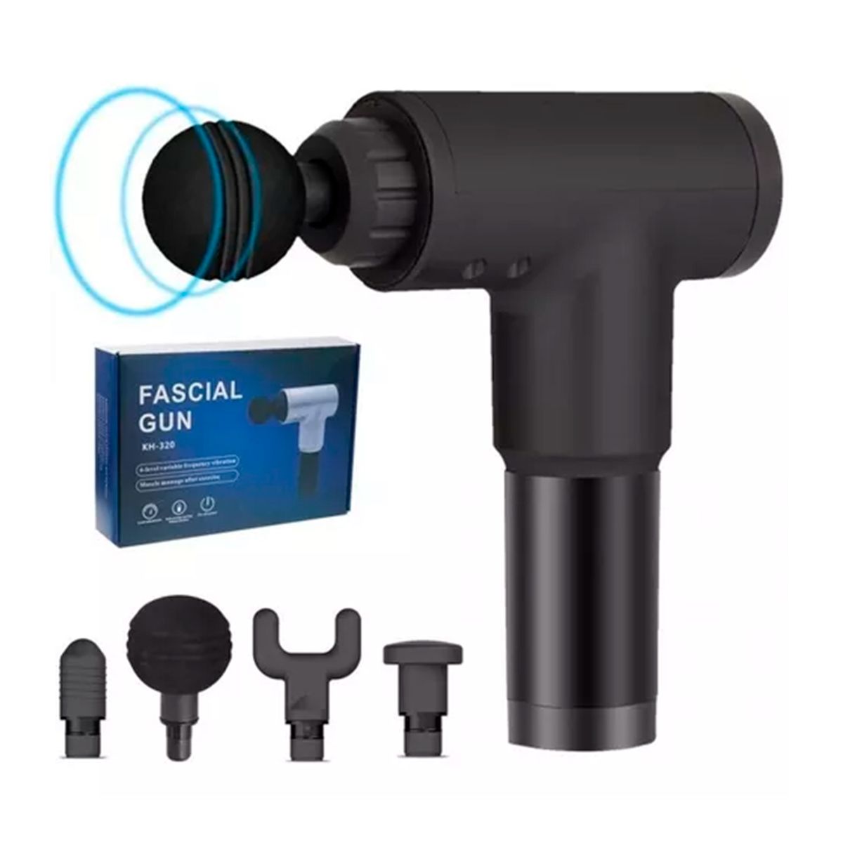 GENERICO - Maquina Para Masaje Muscular con 4 Accesorios