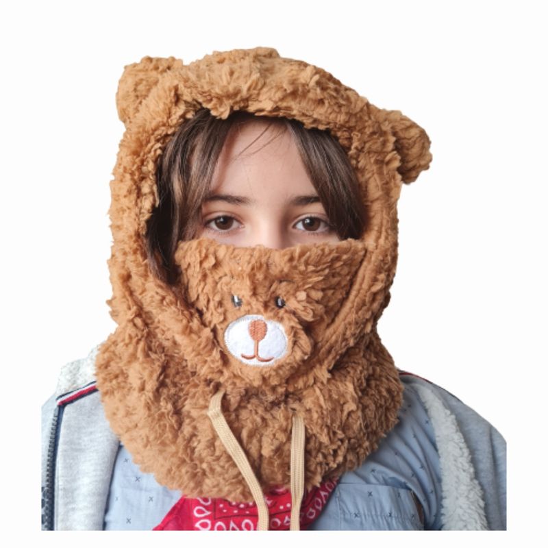 GENERICO - Gorro Con Cuello Diseño osito Invierno Calientito colores…