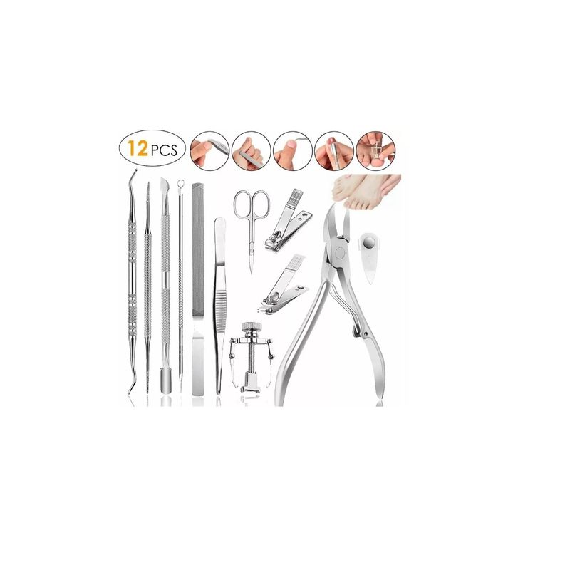 GENERICO - Kit De Podologia , Pedicura, Uñas Encarnadas Con 12 Piezas