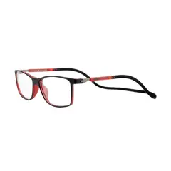 SLASTIK - Lentes Ópticos Camden Rojo con Clip Magnético