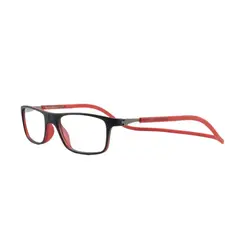 SLASTIK - Lentes Ópticos Jabba Rojo con Clip Magnético