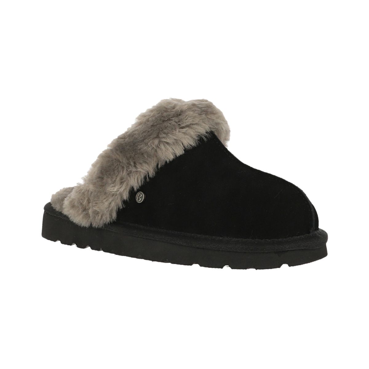 BAMERS - Pantufla Bamers Slipper Fur Leather Mujer Negro