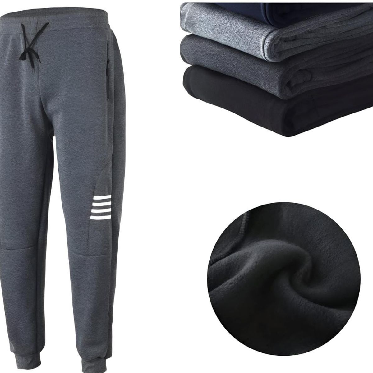 AGW - Pack 3 Pantalones Buzo Hombre Chiporro Polar