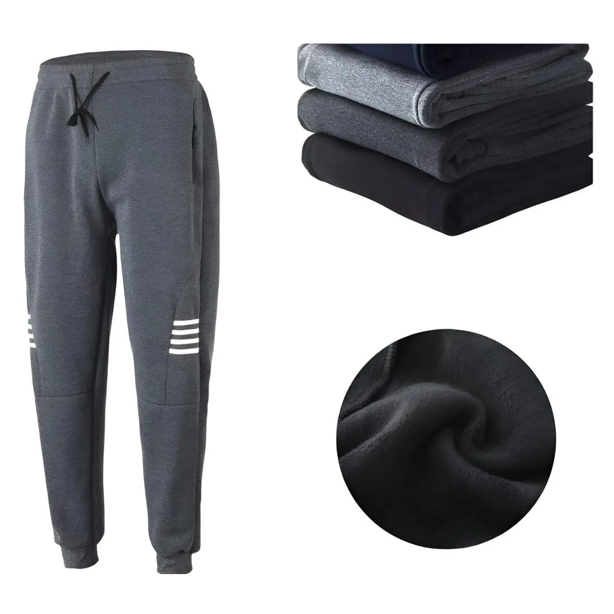 AGW - Pack 3 Pantalones Buzo Hombre Chiporro Polar