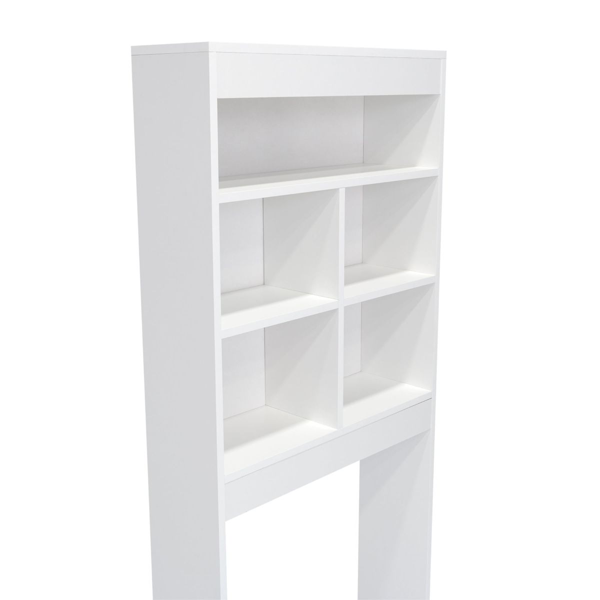 FMFURNITURE - Estante Baño WC 5 Repisas - Blanco 160.8x63.2x20.1 cm