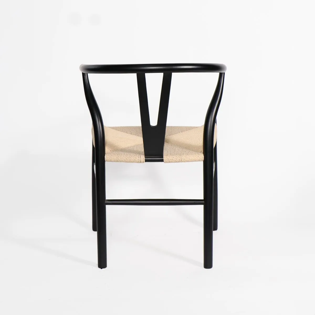 NECTAR - Silla Wishbone de Madera de Haya Negra Estilo Escandinavo para Comedor o Escritorio