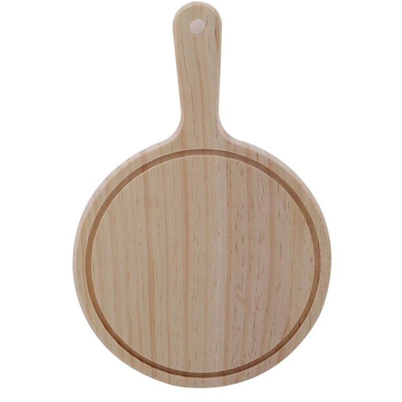 GENERICO - PLATO PIZZA MADERA CON MANGO 32,5cm
