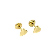 ANDREA COGGIOLA JOYAS - Aros Bebé Corazón Tierno Enchapado Oro 18K