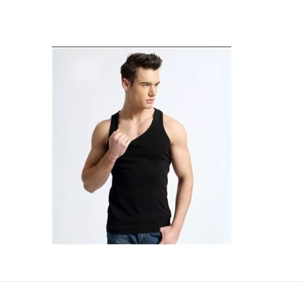 GENERICO - Camiseta De Algodón Musculosa Para Hombre - Sin Manga