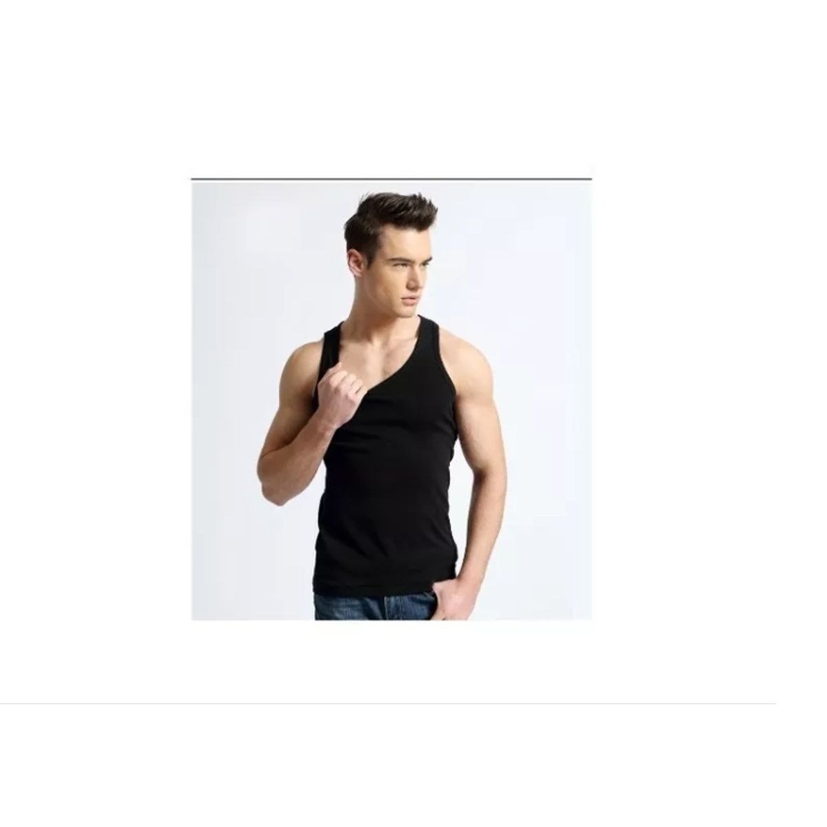 GENERICO - Camiseta De Algodón Musculosa Para Hombre - Sin Manga