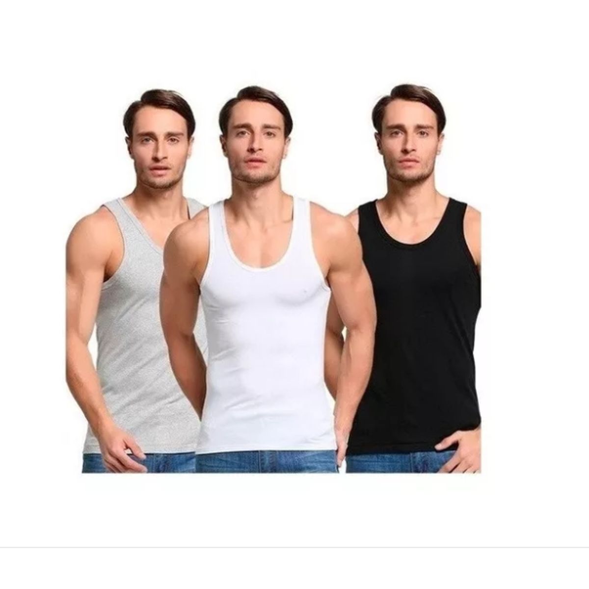 GENERICO - Camiseta De Algodón Musculosa Para Hombre - Sin Manga