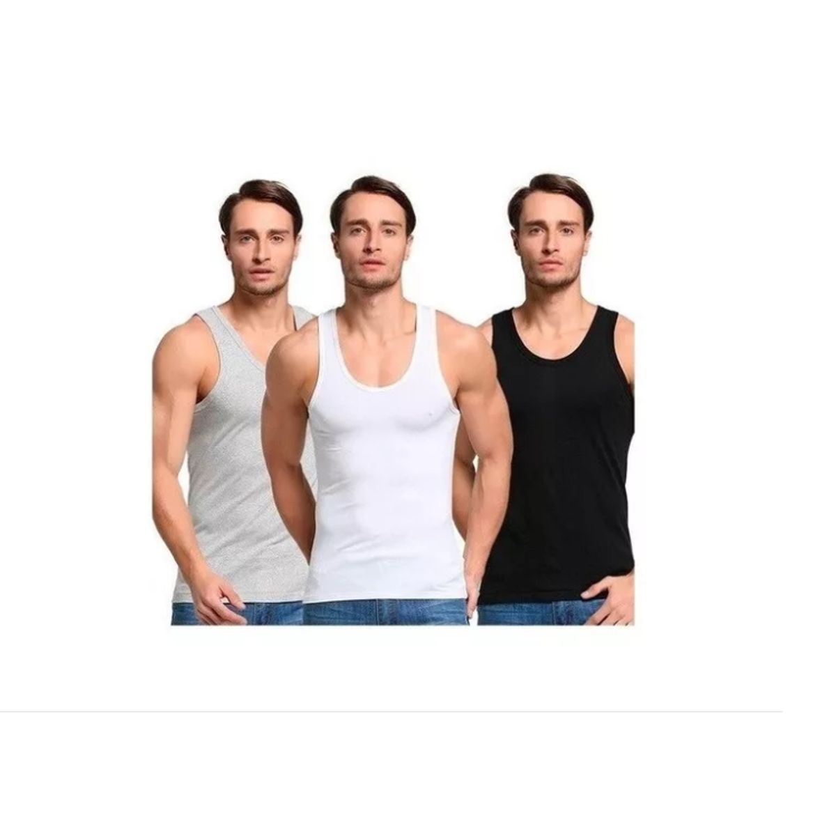 GENERICO - Camiseta De Algodón Musculosa Para Hombre - Sin Manga