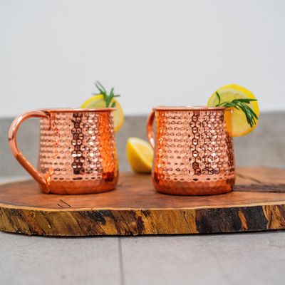 Imagen 2 del producto Set 2 Vasos Cobre Moscow Mule Mojito Bar + Bombilla