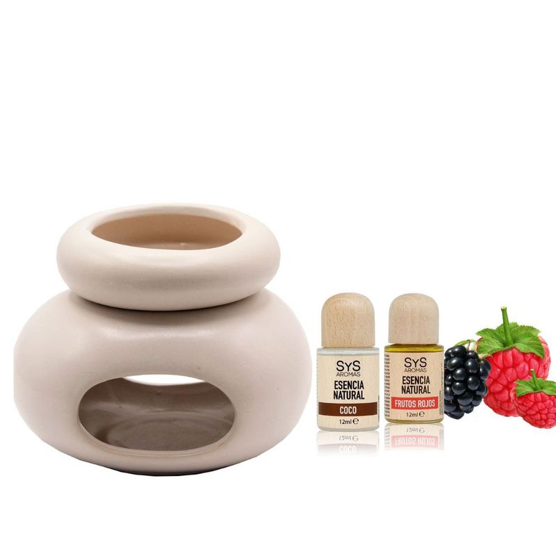 SYS - Difusor quemador zen cerámica esencia frutos rojos y coco  SyS