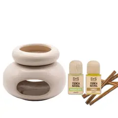 SYS - Difusor quemador zen cerámica + esencias manzana y canela