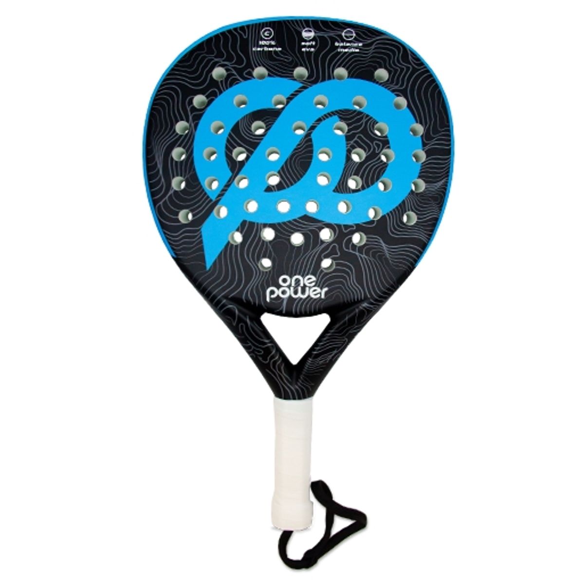 ONE POWER - PALA PADEL ONE POWER CARBONO CELESTE