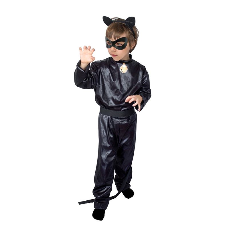 TODODISFRACESCHILE - Disfraz CatNoir de Ladybug Talla 4 a 6 años