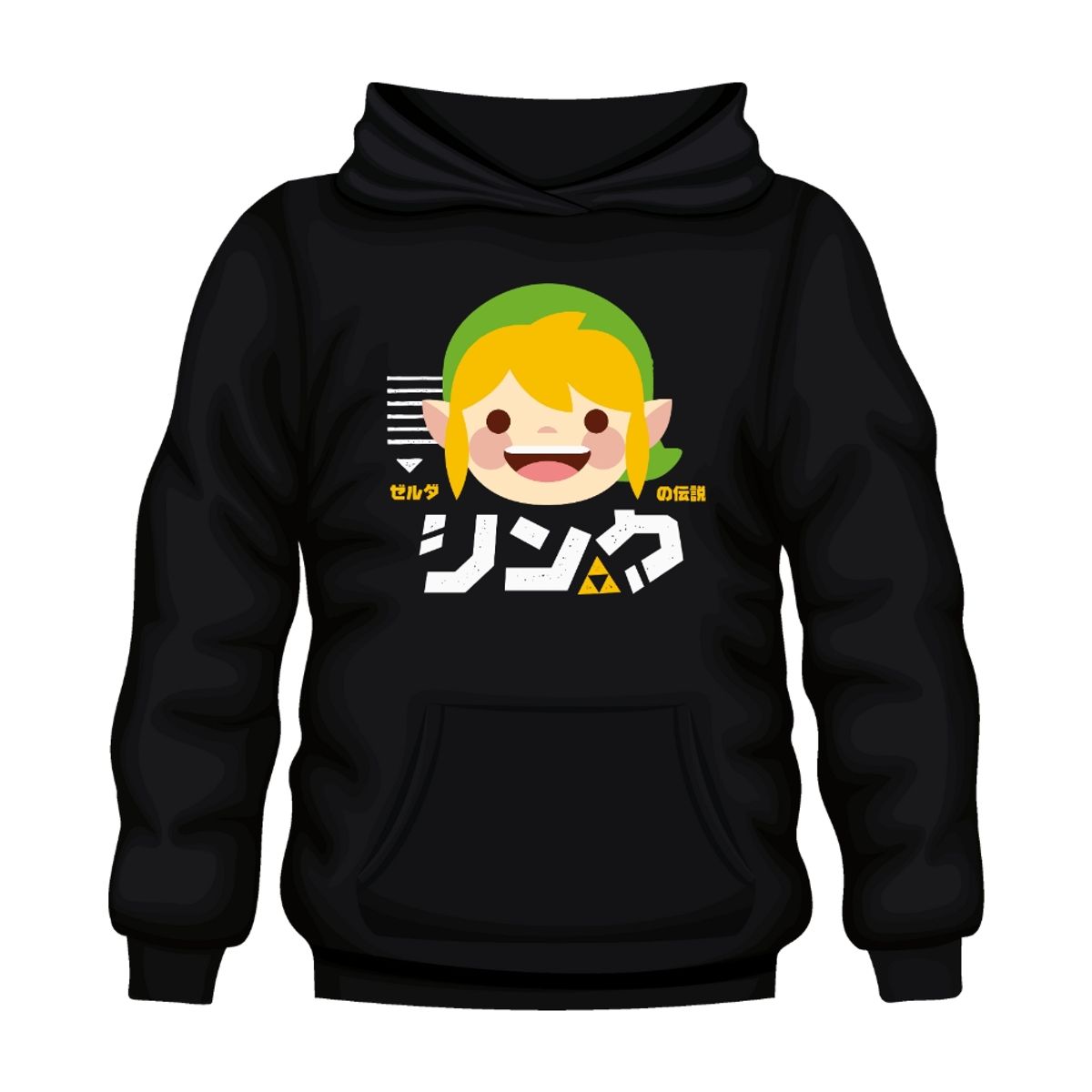 GENERICO - Poleron Canguro Con Capucha Estampado - Zelda Videojuego