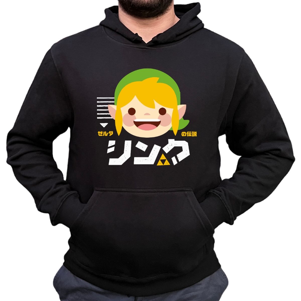 GENERICO - Poleron Canguro Con Capucha Estampado - Zelda Videojuego