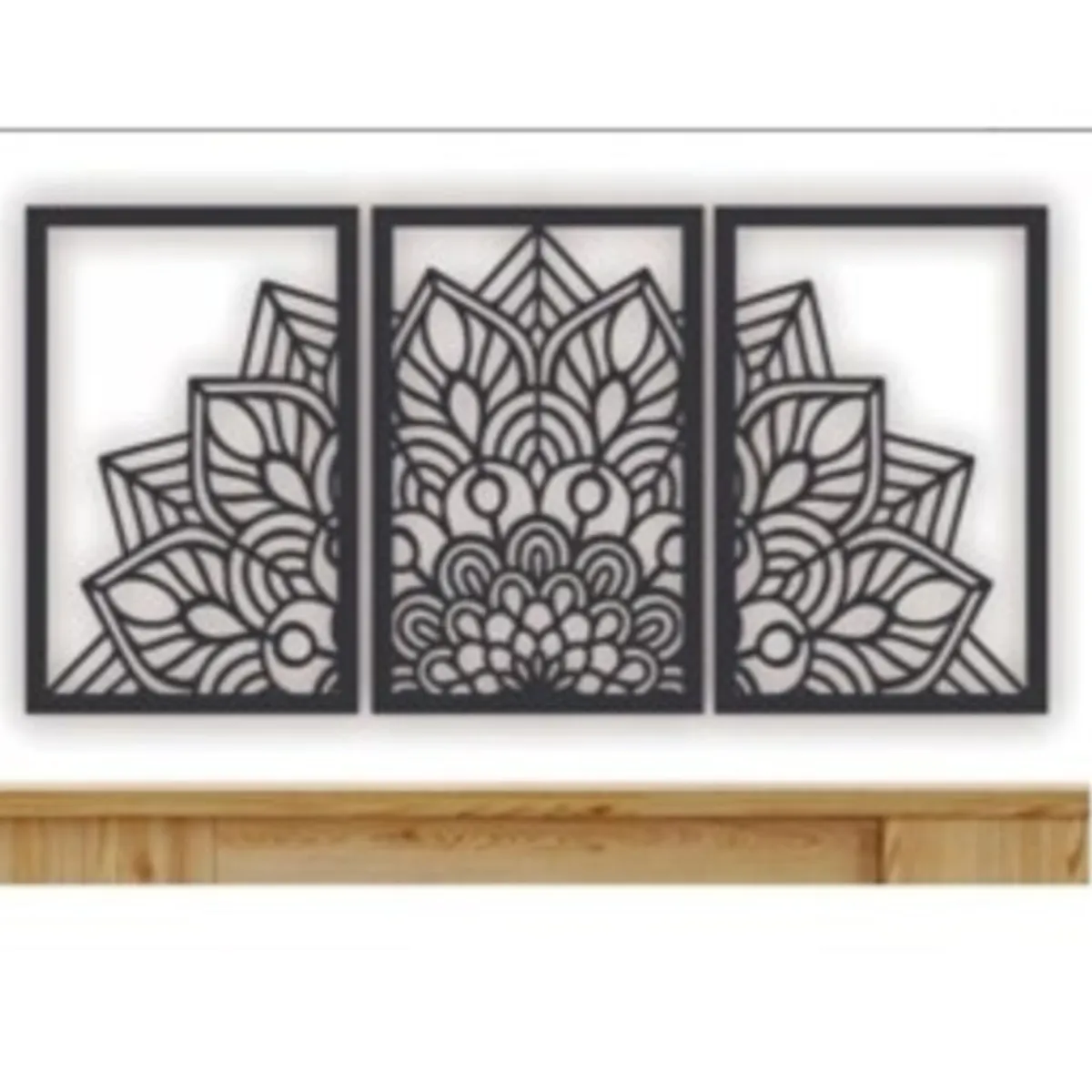 GENERICO - Cuadros Decorativos Forma Mándala en Madera MDF 3mm