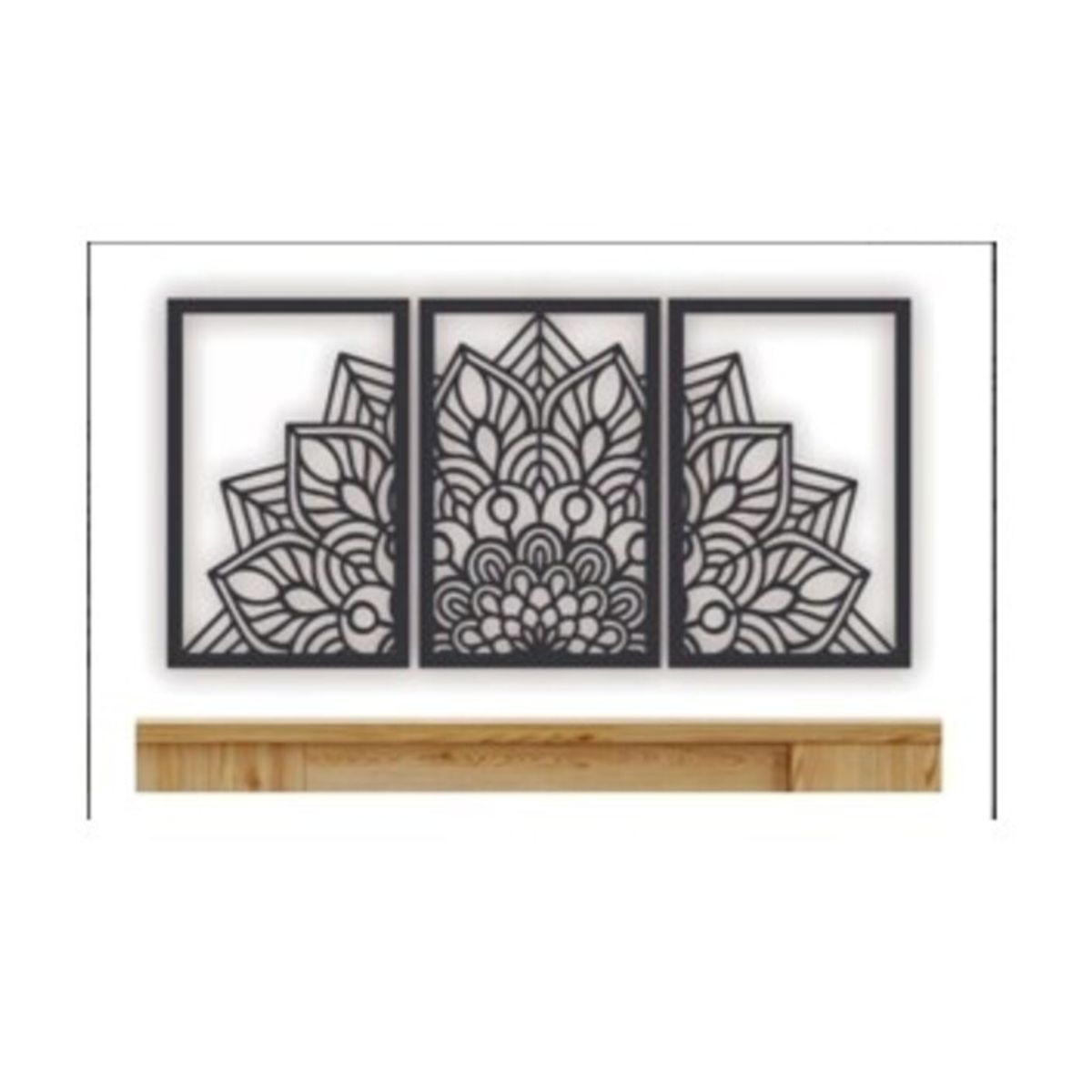 GENERICO - Cuadros Decorativos Forma Mándala en Madera MDF 3mm