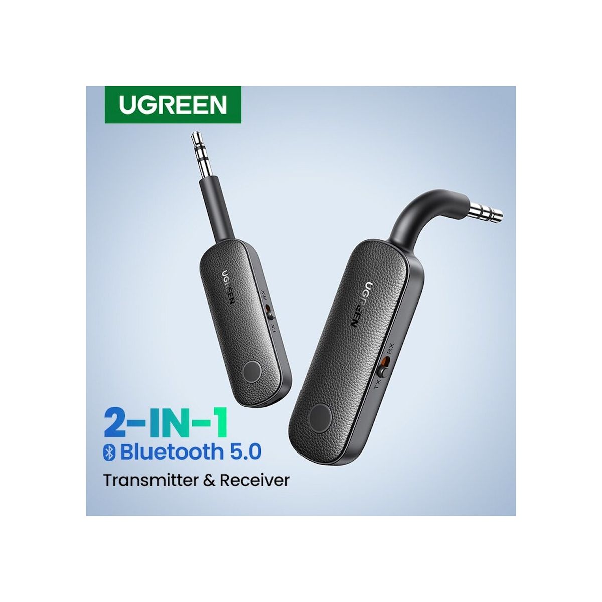 UGREEN - Transmisor Y Receptor De Audio Bluetooth 5.0 Aux Jack 3.5mm