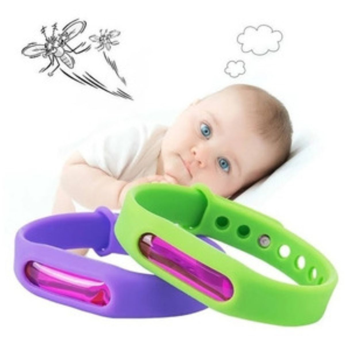 OEM - PULSERA REPELENTE DE MOSQUITOS GIGIBALL - VERDE