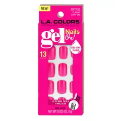 GENERICO - Set de Uñas Gel Press On Flashy LA Colors