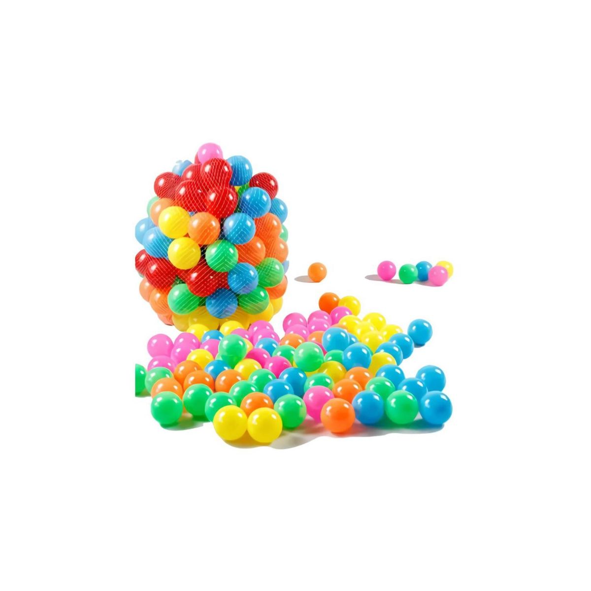 GENERICO - Pack Malla De 50 Pelotas Plásticas De Colores
