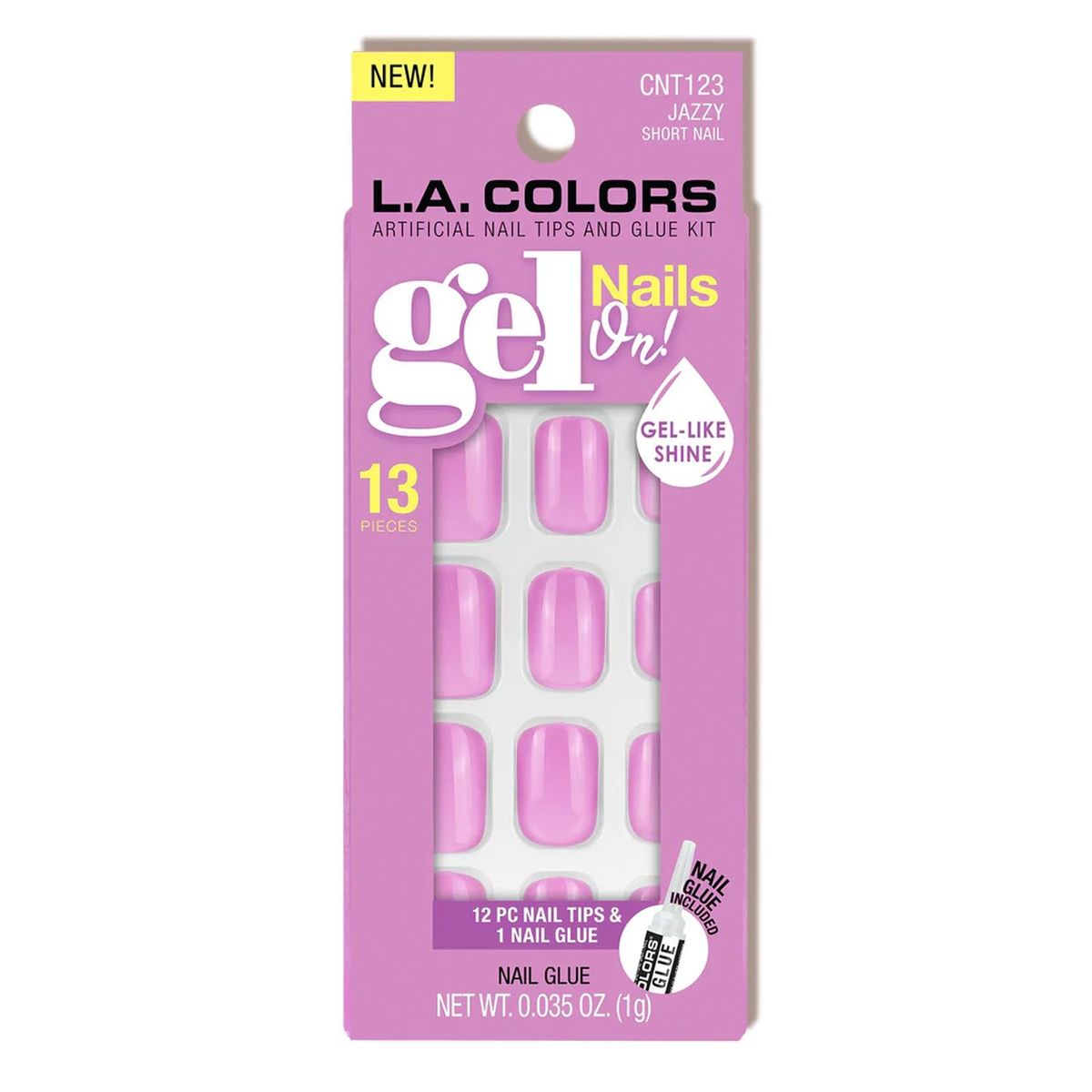 GENERICO - Set de Uñas Gel Press On Jazzy LA Colors