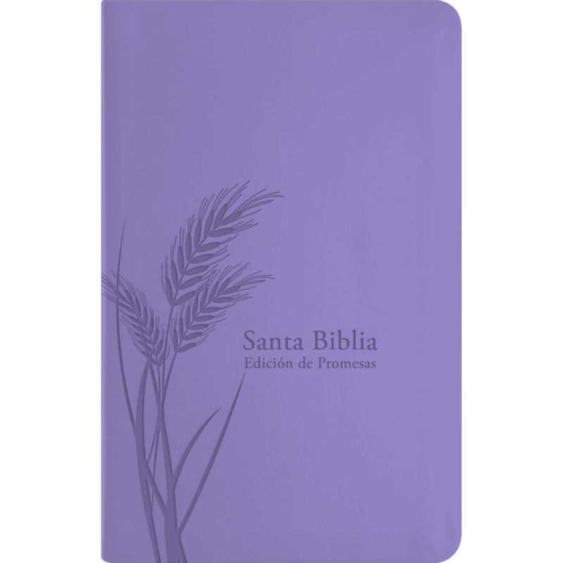 UNILIT - Biblia de Promesas RVR-1960 Tamaño Manual Letra grande Con Indice Cierre Lavanda