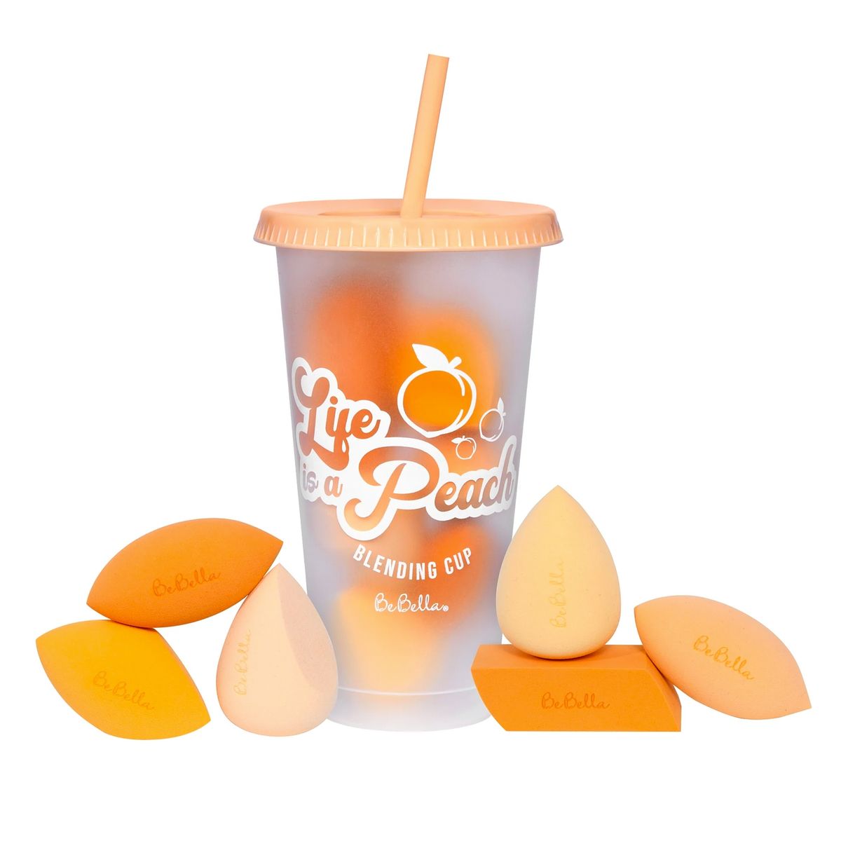 GENERICO - Set Esponja de Maquillaje Blending Cup Life Is a Peach BeBella Cosmetics