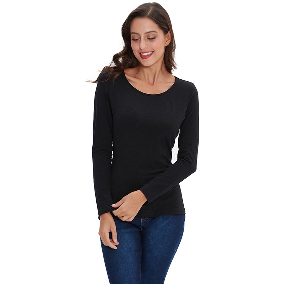 EVERSO - Pack 6 Camiseta Térmica Básica De Manga Larga Para Mujer color surtidos