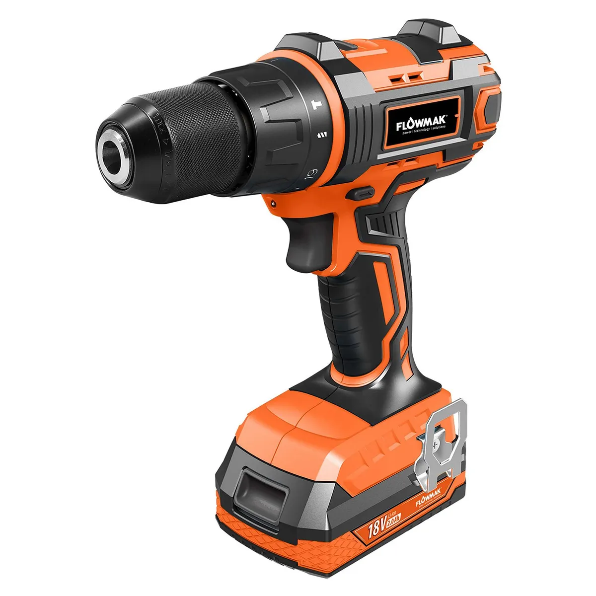 FLOWMAK - Kit Taladro 13mm Atornillador Linterna y llave impacto