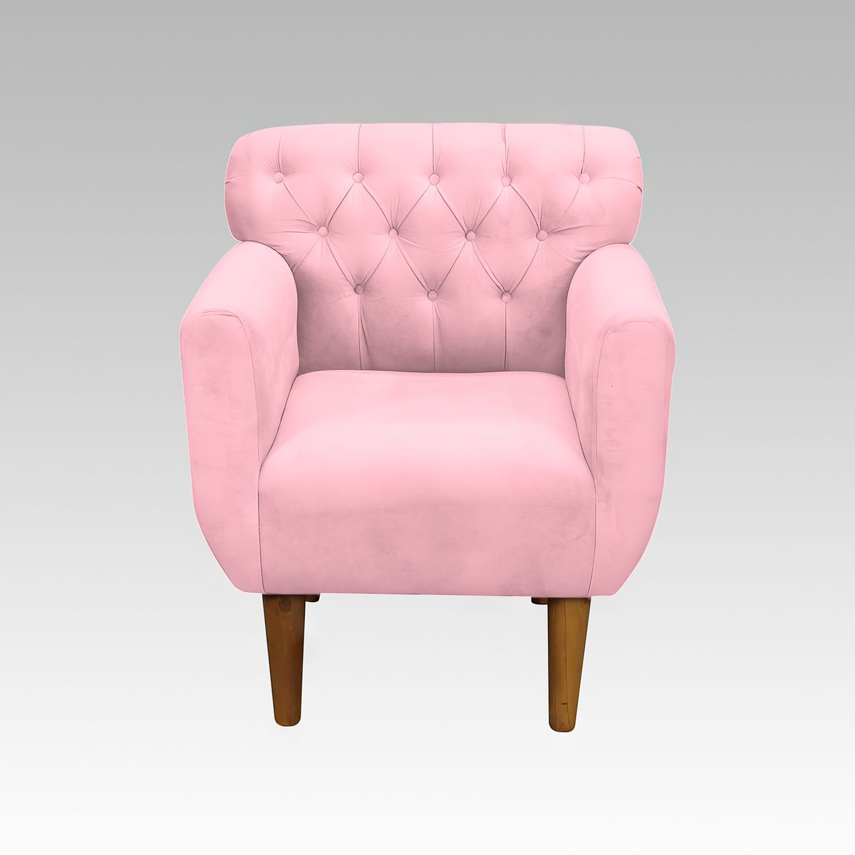 GENERICO - Sillón Estilo Capitoné Marbella - Rosa