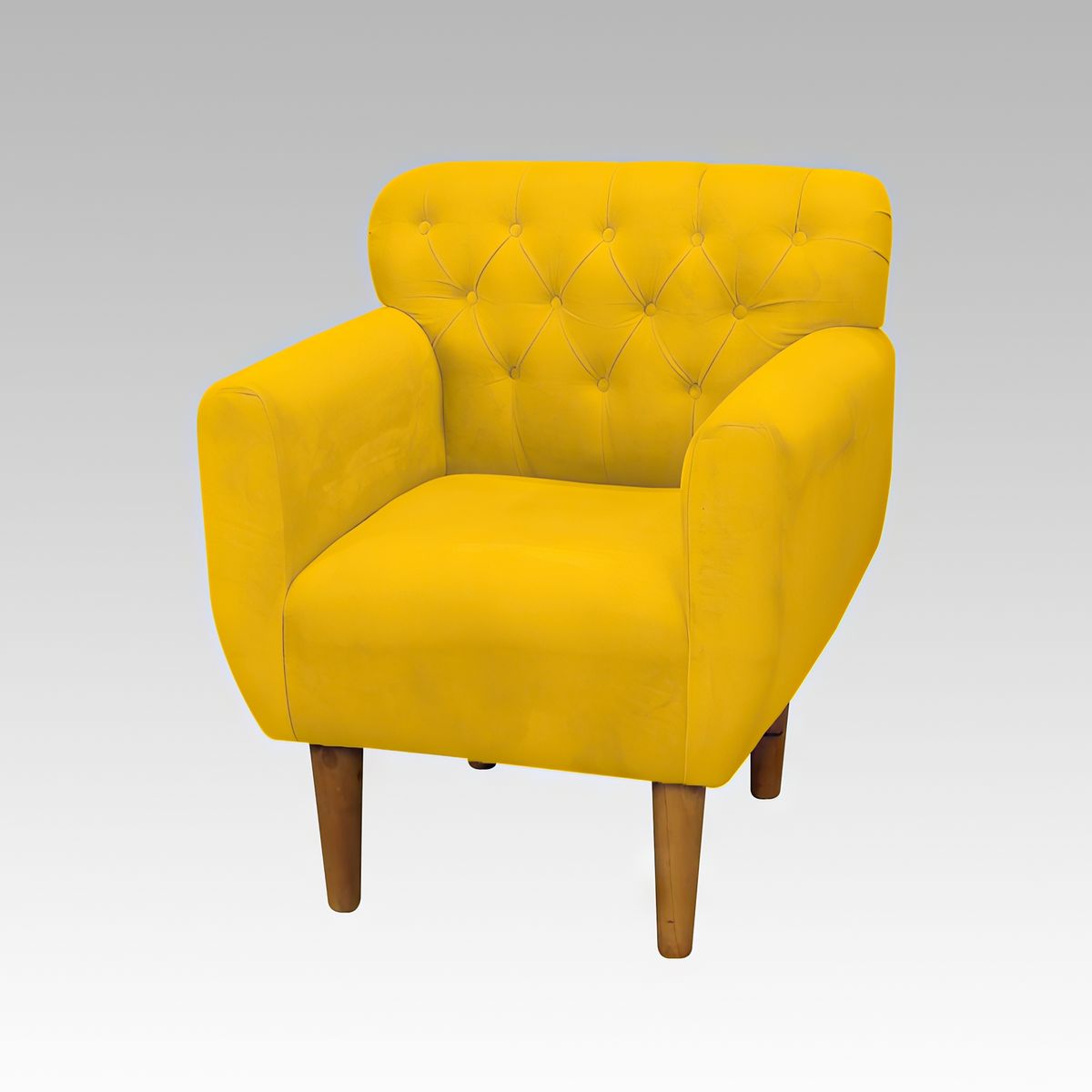 GENERICO - Sillón Estilo Capitoné Marbella - Amarillo
