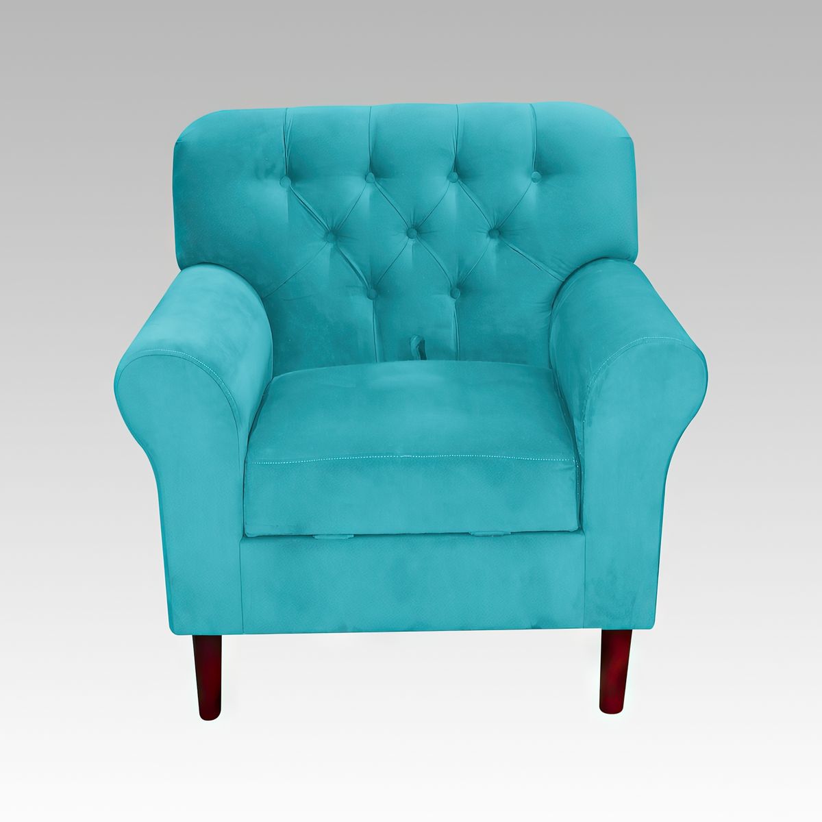 GENERICO - Sillón Baúl 1 Cuerpo Estilo Capitoné Recife - Turquesa