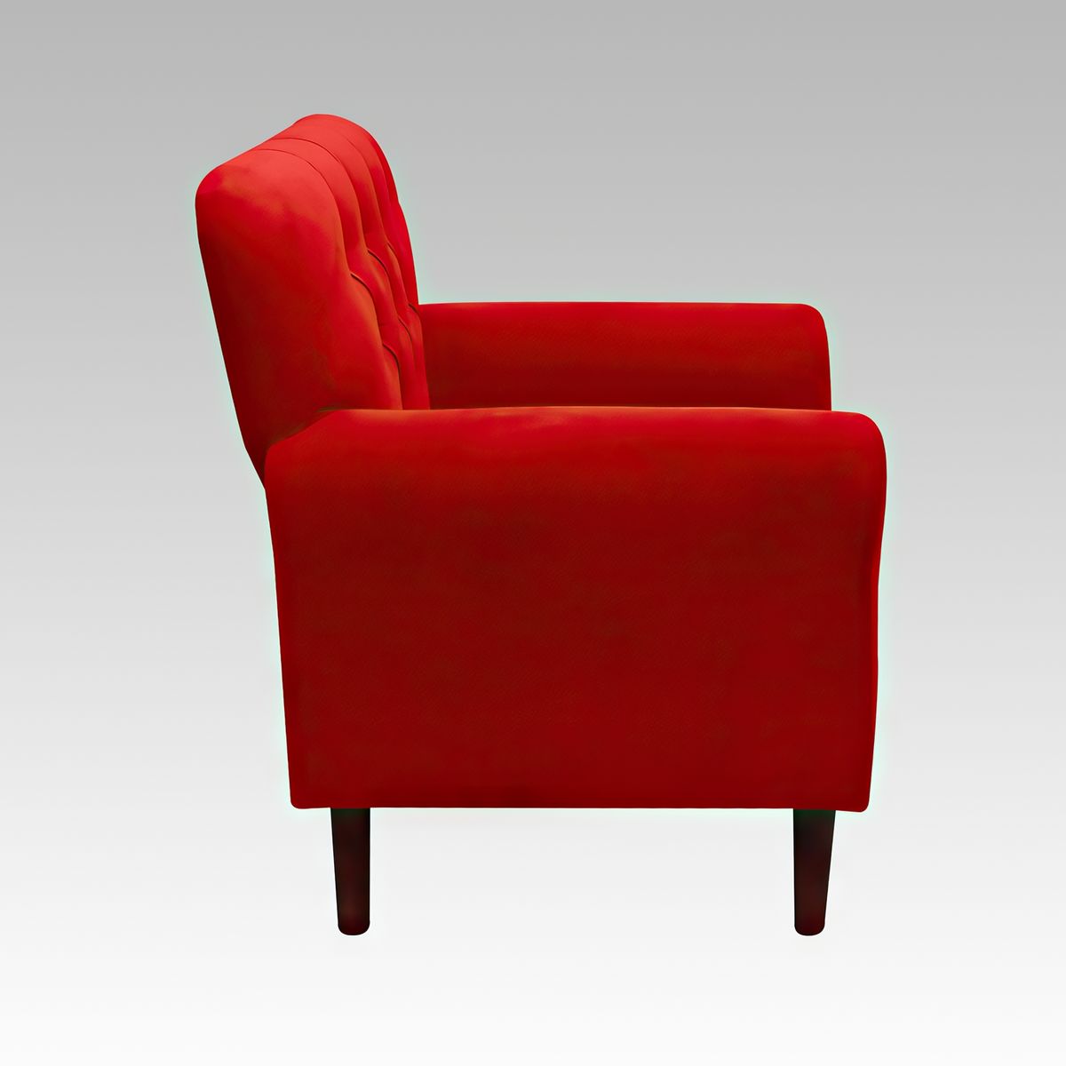GENERICO - Sillón Baúl 1 Cuerpo Estilo Capitoné Recife - Rojo
