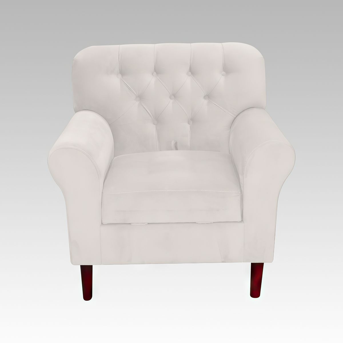 GENERICO - Sillón Baúl 1 Cuerpo Estilo Capitoné Recife - Blanco