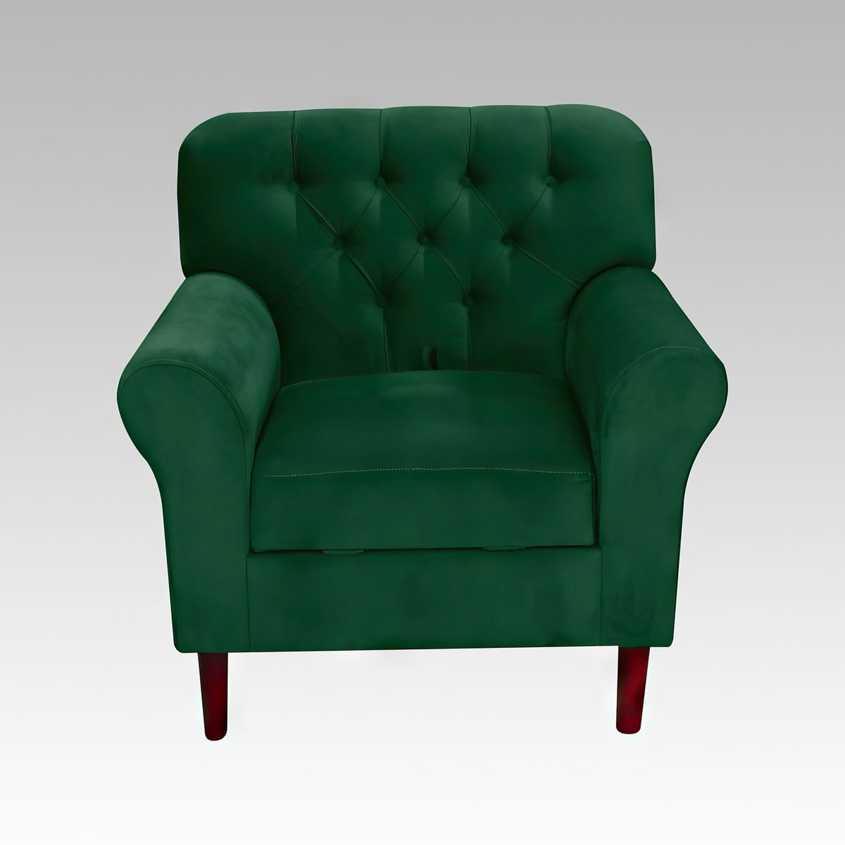 GENERICO - Sillón Baúl 1 Cuerpo Estilo Capitoné Recife - Verde