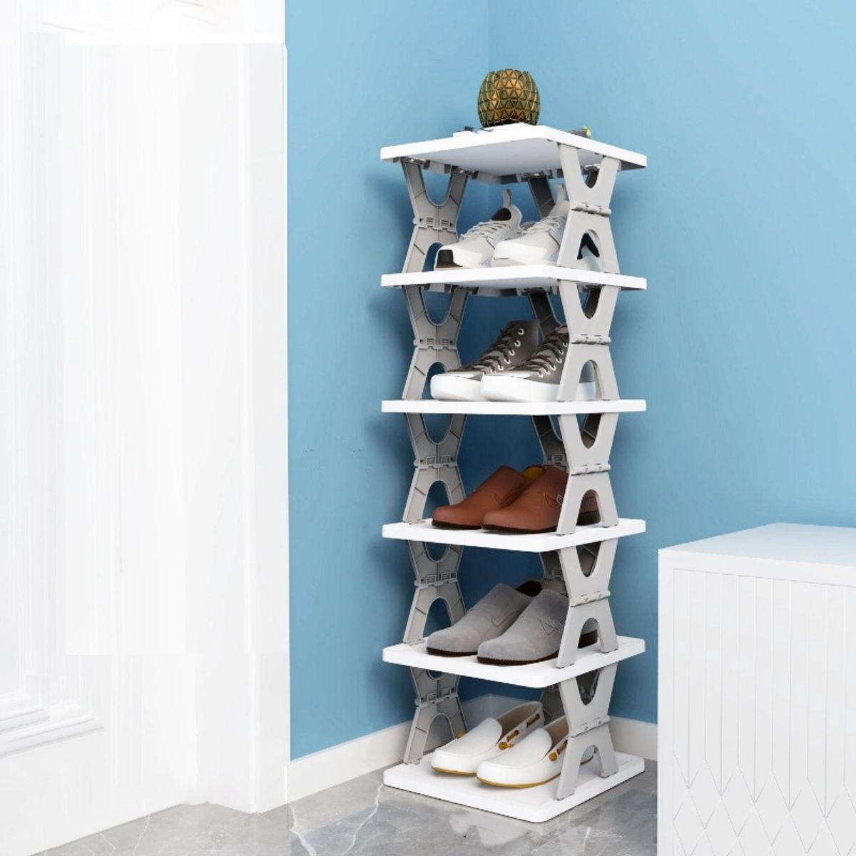 GENERICO - Zapatero Plegable Con 6 Compartimientos