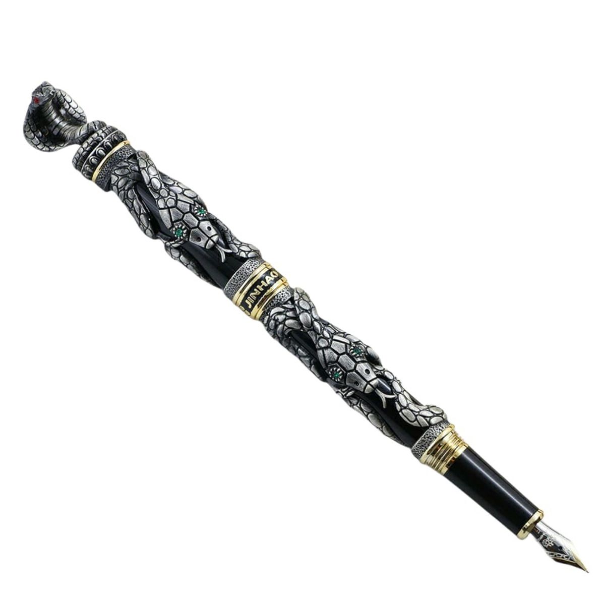 GENERICO - Pluma estilográfica Jinhao lujo cabeza serpiente mod Snake