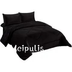 GENERICO - Cubre cama invierno 2p plush con chiporro negro